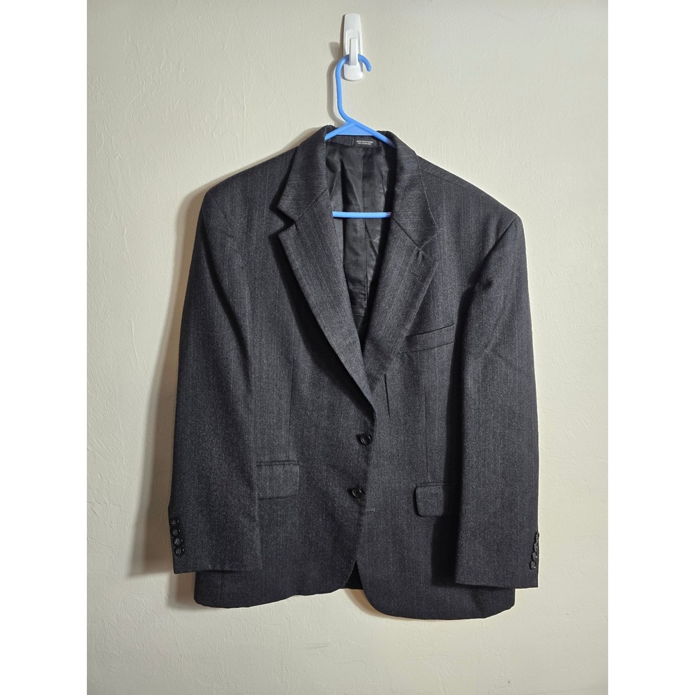 Oscar‎ de la Renta Menswear Blazer Vested Suit Jacket Gray